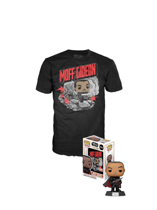 Funko Star Wars: The Mandalorian Moff Gideon Glow in the Dark Vinyl Figure & T-Shirt Box Set