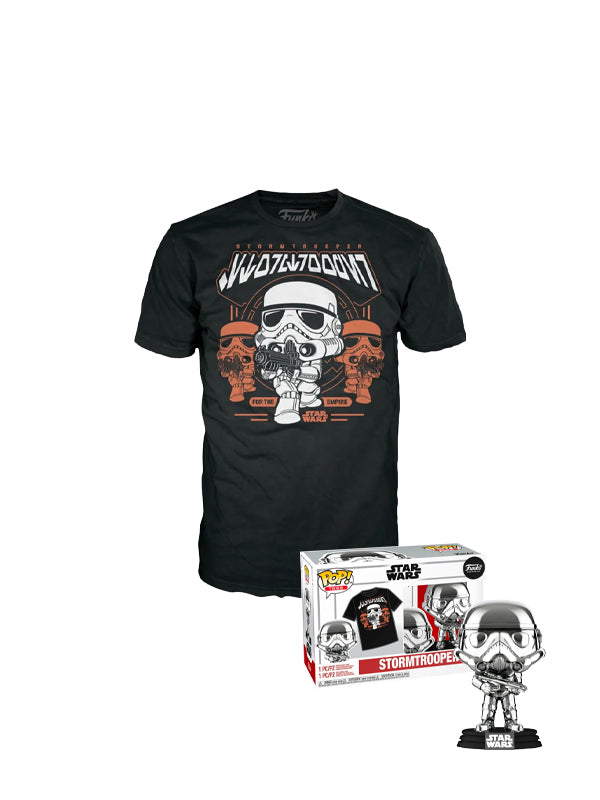 Funko Star Wars Stormtrooper Metallic Funko Vinyl Figure & T-Shirt Box Set