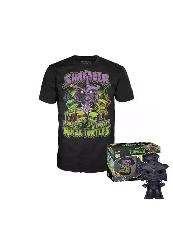 Funko Teenage Mutant Ninja Turtles Shredder Diamond Glitter Pop Vinyl FIgure & T-Shirt Box Set