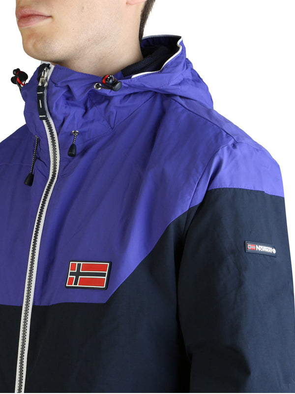 Geographical Norway Jacket in Blue/Black Color 3