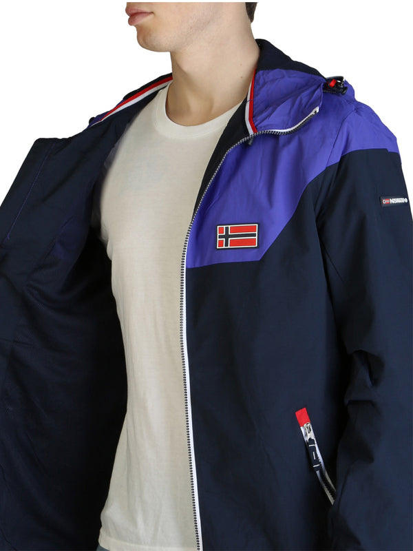 Geographical Norway Jacket in Blue/Black Color 4