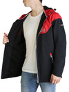 Geographical Norway Jacket in Red Black Color 7