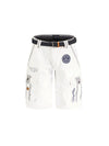 Geographical Norway Pailette White Shorts