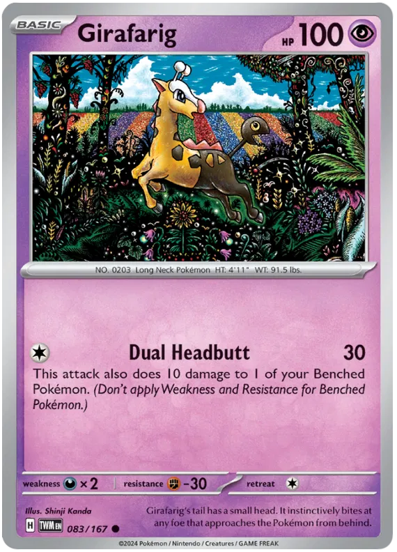 [Collector Troves] Pokemon Scarlet & Violet Twilight Masquerade Girafarig Card