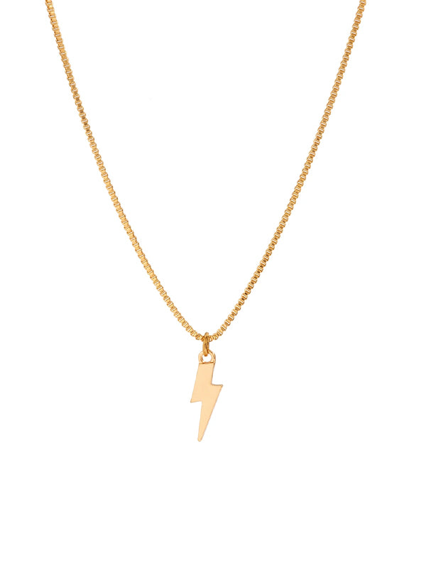 Gold Bolt Pendant Necklace 2