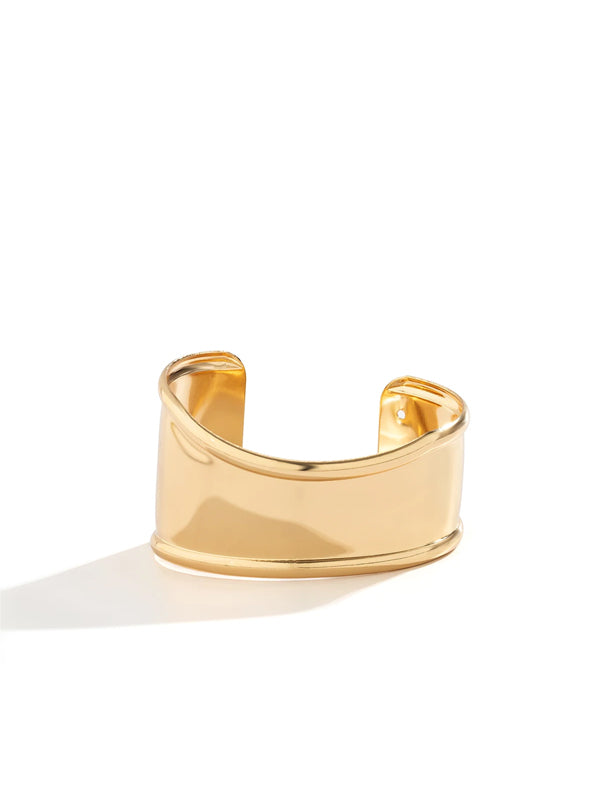 Gold Irregular Open Cuff Bracelet