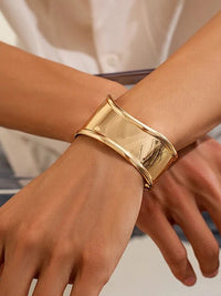 Gold Irregular Open Cuff Bracelet 4