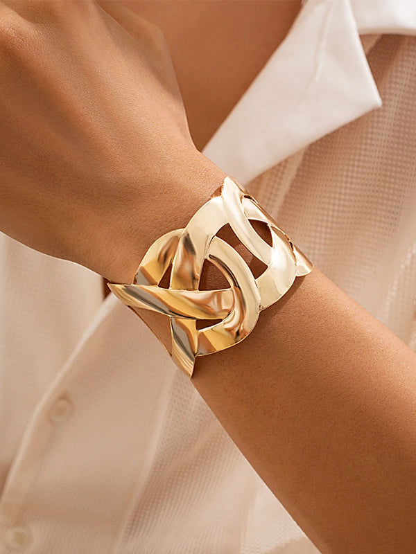 Gold Open Cuff Bracelet 4