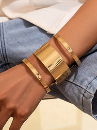 Gold Open Cuff Bracelet B