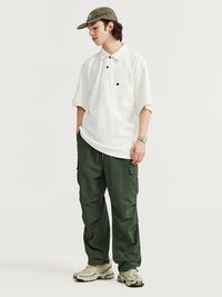 Green Straight Leg Cargo Pants 3