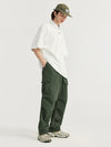 Green Straight Leg Cargo Pants 4