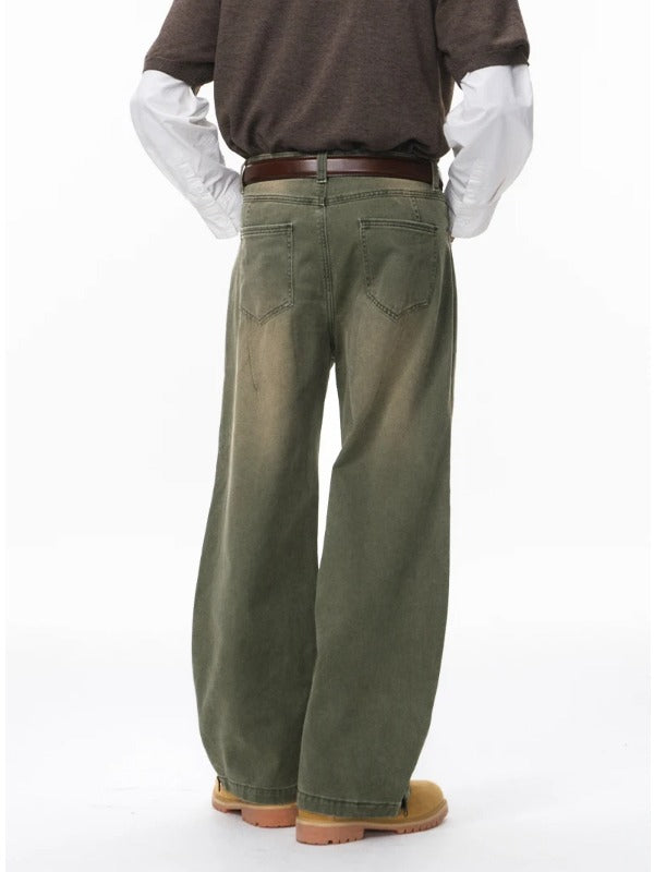 Green Washed Jeans. 6
