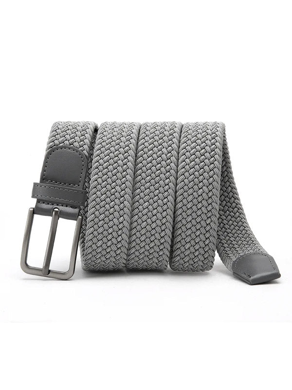 Grey Elastic Braided Belt 4