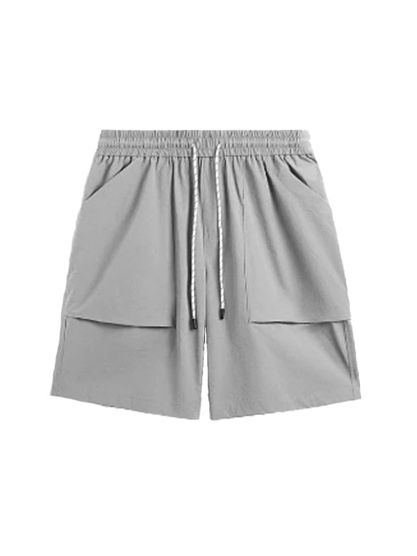 Grey Lightweight Shorts with Large Pockets