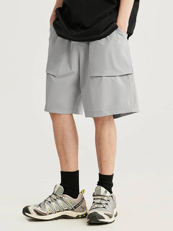 Grey Lightweight Shorts with Large Pockets 4