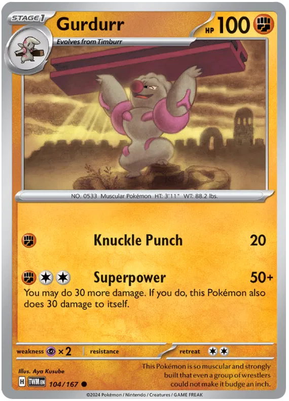 [Collector Troves] Pokemon Scarlet & Violet Twilight Masquerade Gurdurr Card