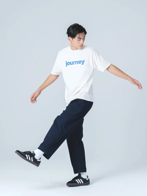 HUTCH ASAP Alpha Cotton Tee "Stairway to Journey" in White Color 2