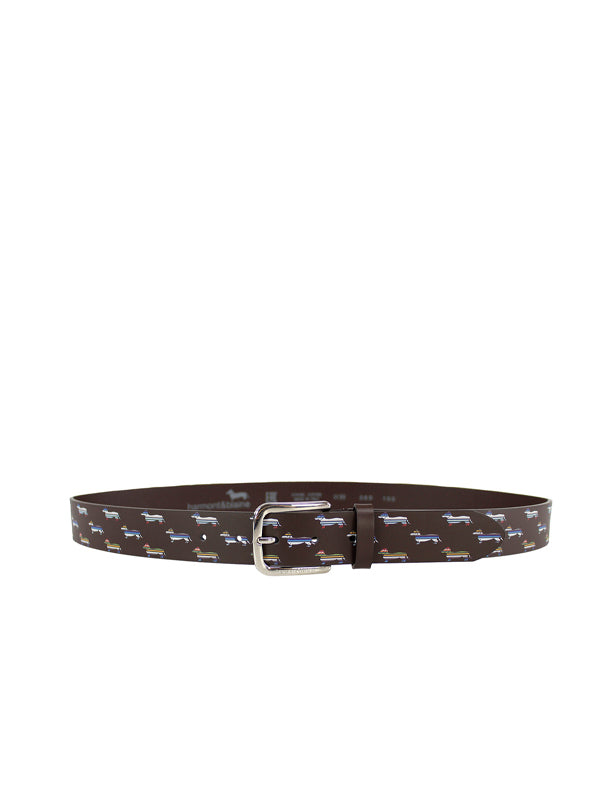 Harmont&Blaine Multicolor Dachshund Belt in Brown Color