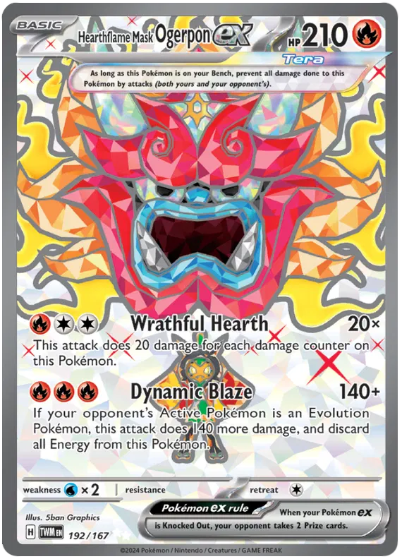 [Collector Troves] Pokemon Scarlet & Violet Twilight Masquerade Hearthflame Mask Ogerpon ex Card