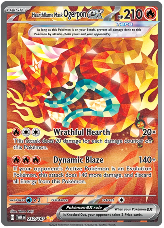 [Collector Troves] Pokemon Scarlet & Violet Twilight Masquerade Hearthflame Mask Ogerpon ex Card