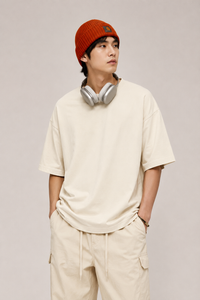 Heavyweight Oversized T-Shirt in Cream Color 2