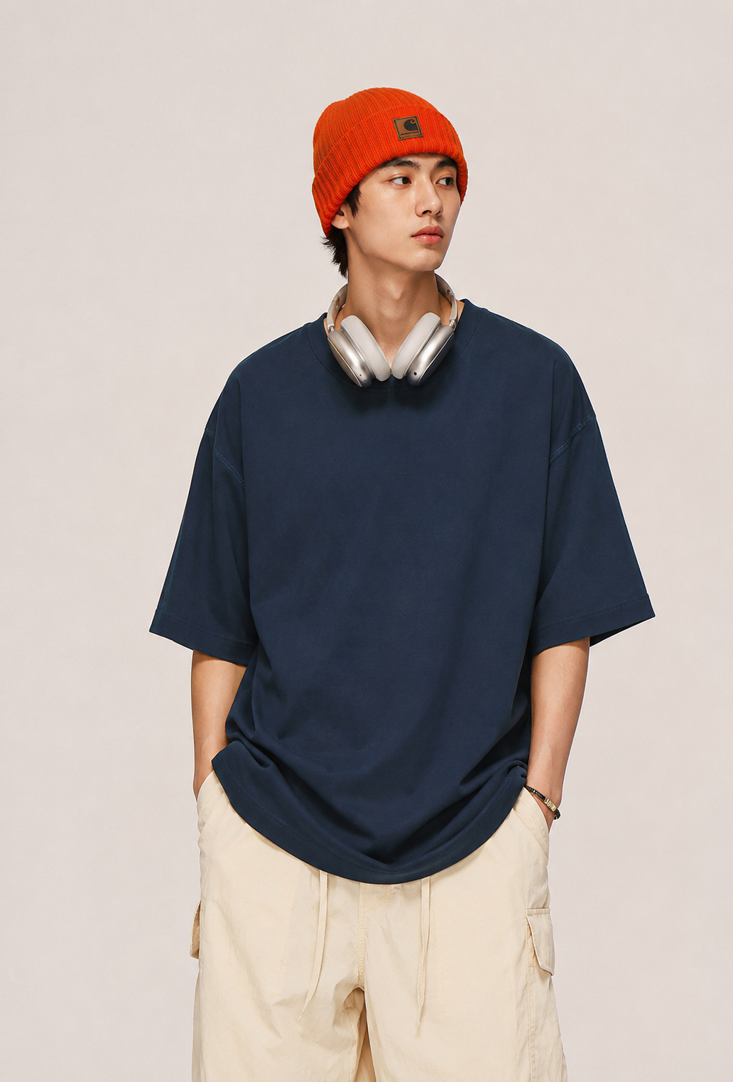  Heavyweight Oversized T-Shirt in Navy Color2