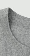 Henley Crew Neck T-Shirt in Grey Color