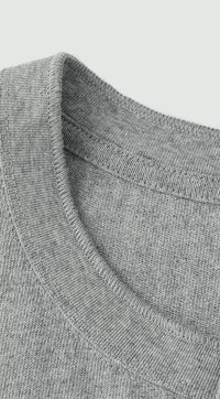 Henley Crew Neck T-Shirt in Dark Grey Color