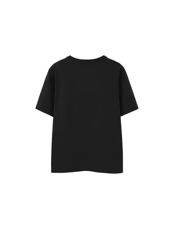 Henley Crew Neck T-Shirt in Black Color 2