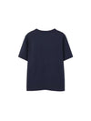 Henley Crew Neck T-Shirt in Navy Blue Color 2