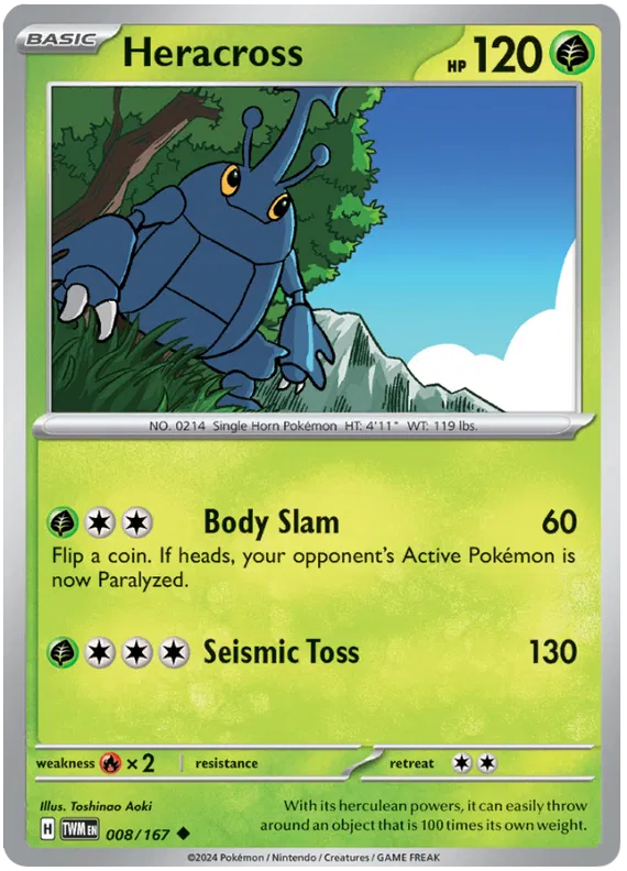 [Collector Troves] Pokemon Scarlet & Violet Twilight Masquerade Heracross Card