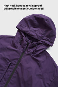 High Collared Wind and Waterproof Hooded Jacket 4