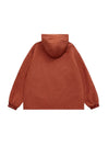 High Collared Wind and Waterproof Hooded Jacket in Orange Color 2