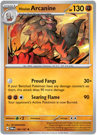 [Collector Troves] Pokemon Scarlet & Violet Twilight Masquerade Hisuian Arcanine Card