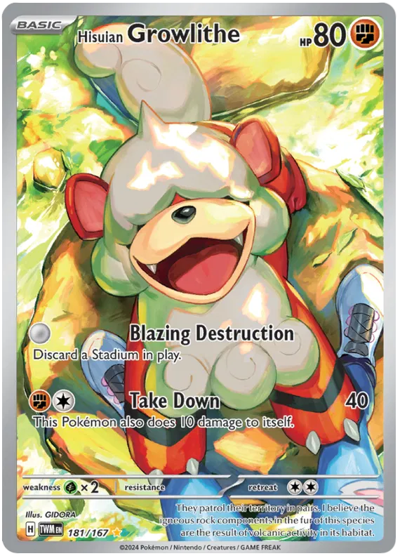 [Collector Troves] Pokemon Scarlet & Violet Twilight Masquerade Hisuian Growlithe Card