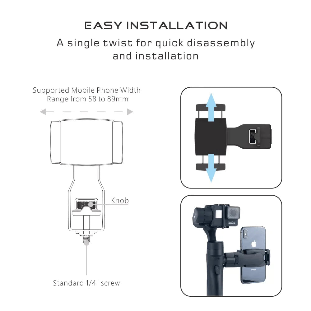 Hohem Smartphone Holder for Pro 4/3/Mobile+/MT2 Gimbals