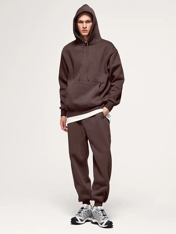 Hoodie & Sweatpants Set in Brown Color 2