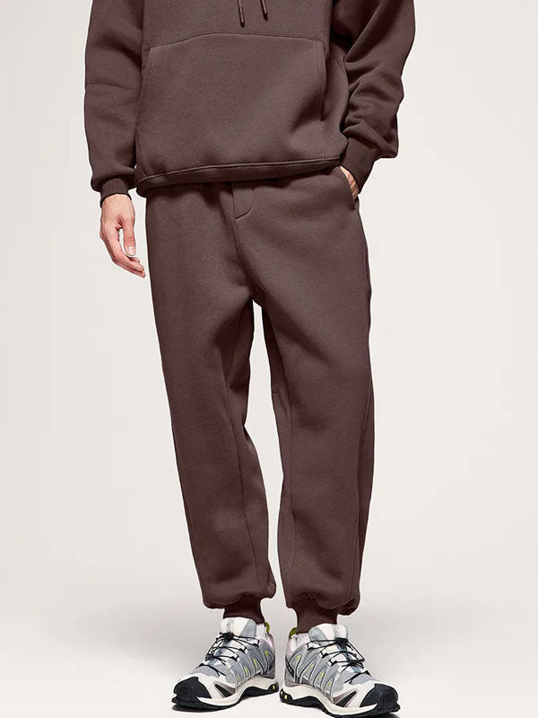 Hoodie & Sweatpants Set in Brown Color 3