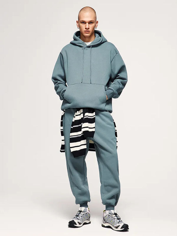 Hoodie & Sweatpants Set in Grey Blue Color 2