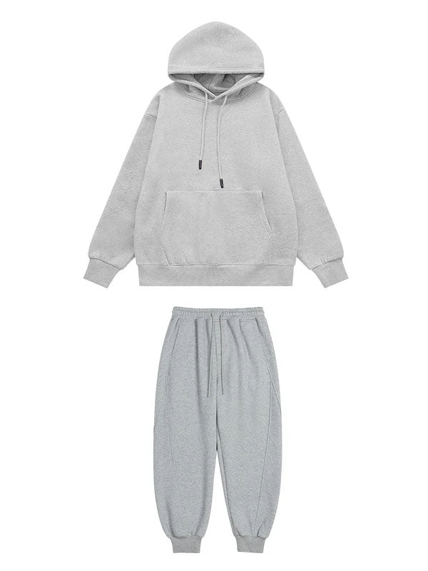 Hoodie & Sweatpants Set in Grey Color