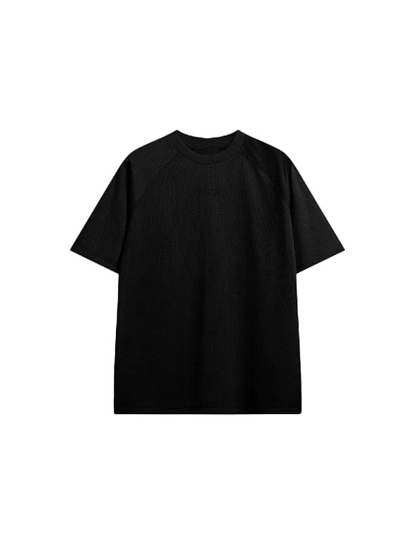 Hope Mesh Polyester T-Shirt in Black Color
