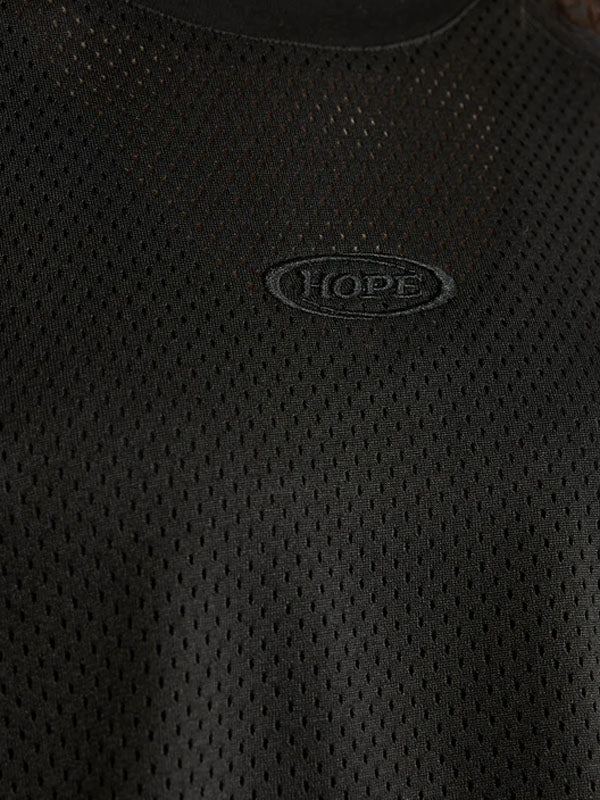 Hope Mesh Polyester T-Shirt in Black Color 3