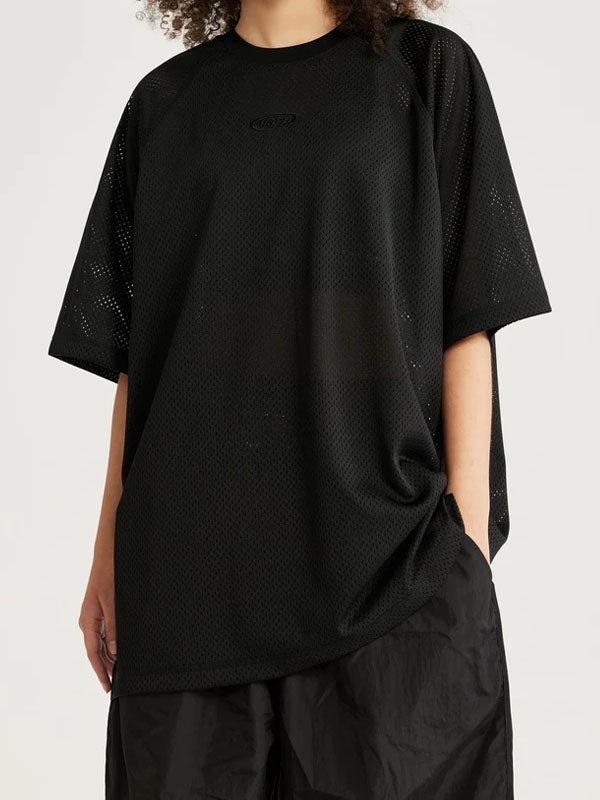 Hope Mesh Polyester T-Shirt in Black Color 6