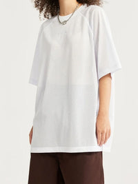 Hope Mesh Polyester T-Shirt in White Color 4