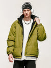"Improving" Reversible Polar Fleece Padded Jacket in Yellow Green Color 3