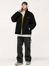 "Improving" Reversible Polar Fleece Padded Jacket in Yellow Green Color 4