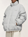 "Improving" Reversible Polar Fleece Padded Jacket in Light Grey Color - THIS IS FOR HIM