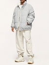 "Improving" Reversible Polar Fleece Padded Jacket in Light Grey Color - THIS IS FOR HIM