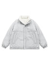 "Improving" Reversible Polar Fleece Padded Jacket in Light Grey Color - THIS IS FOR HIM