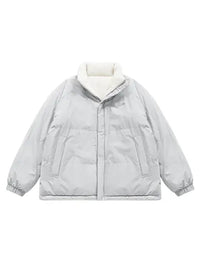 "Improving" Reversible Polar Fleece Padded Jacket in Light Grey Color - THIS IS FOR HIM